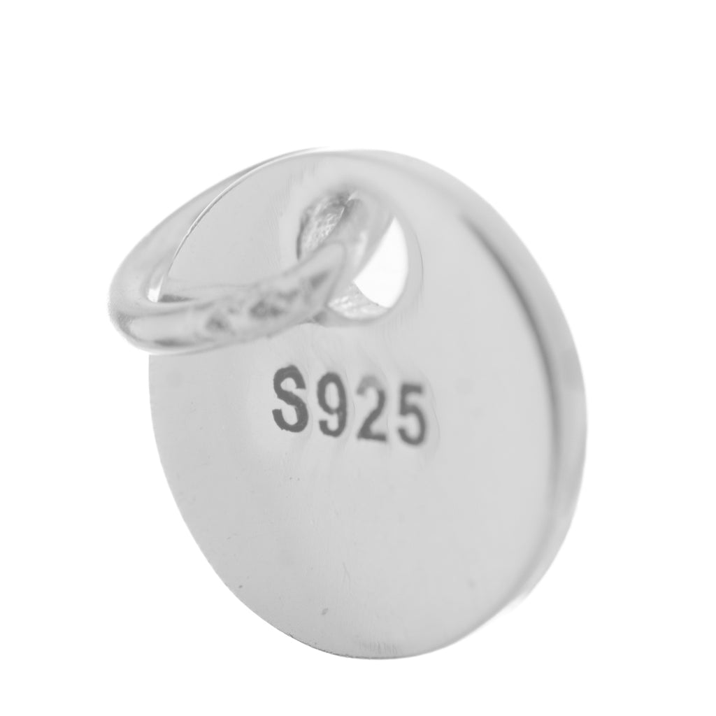 Sterling Silver Love Heart Tag Pendant Charm