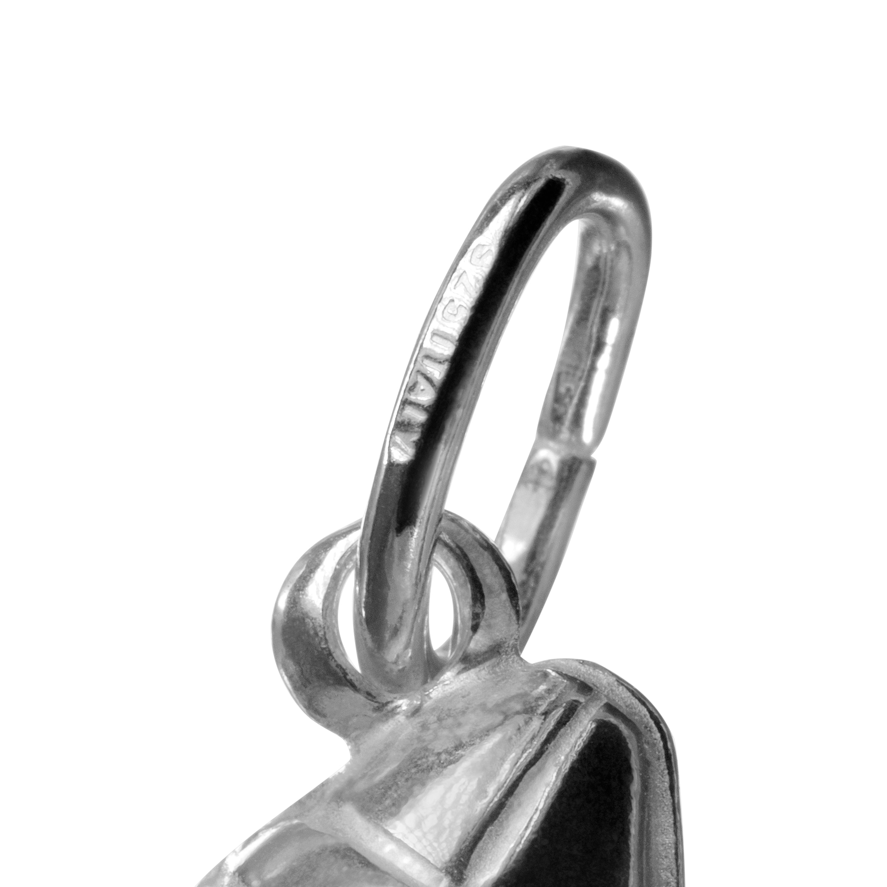 Sterling Silver Rugby Ball Pendant Charm
