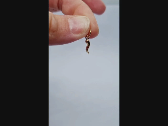 9ct Gold Horn of Good Luck Charm Pendant