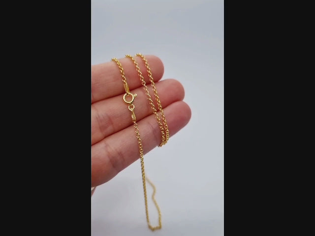 18ct Gold on 925 STS Mini Belcher Chain
