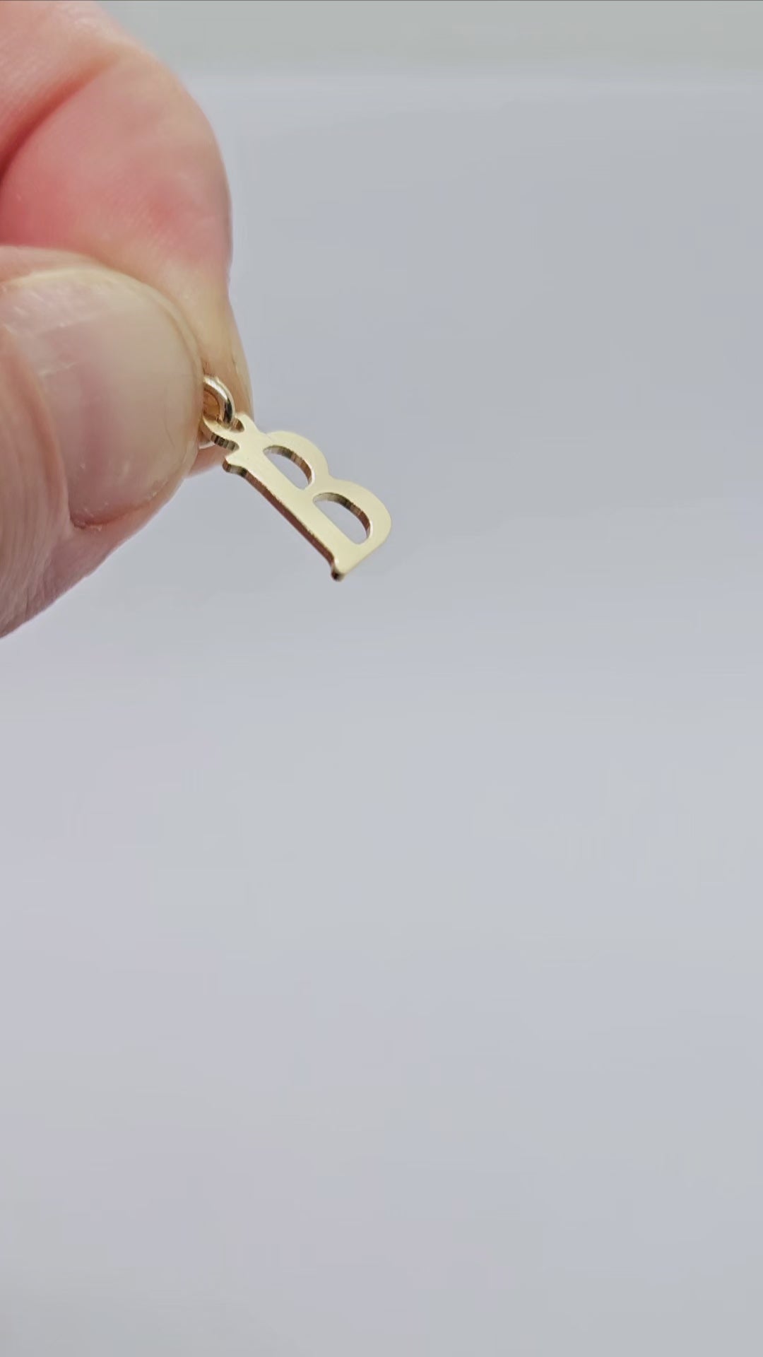 9ct Gold Alphabet Initial Charm Pendant - 17mm