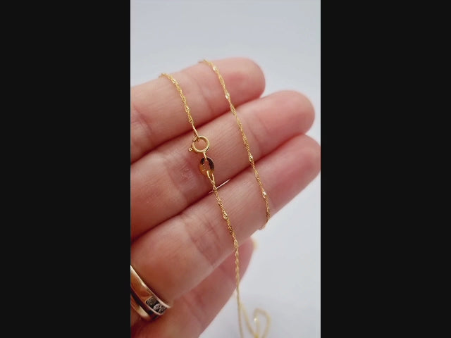 9ct Gold Twisted Singapore Chain