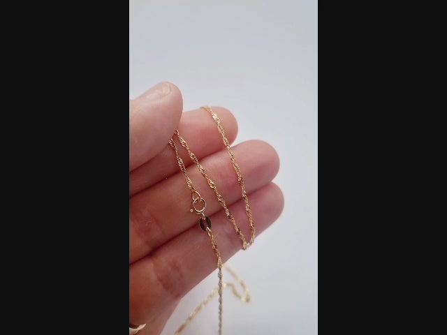 9ct Gold Twisted Singapore Chain