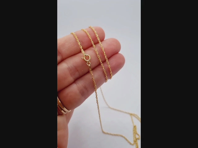 18ct Gold on 925 STS Prince of Wales Chain