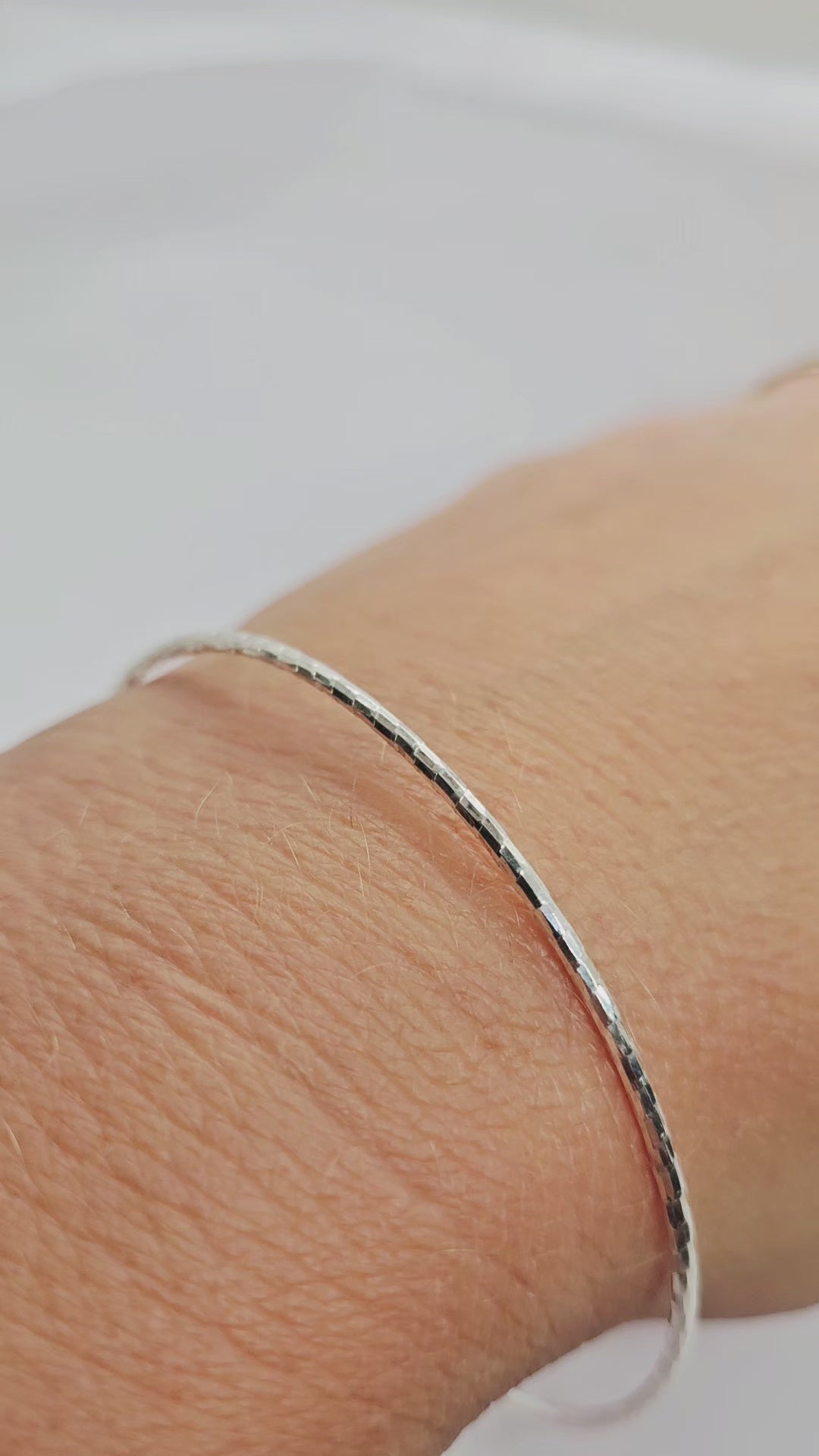 Sale! Sterling Silver Diamond Cut Bangle