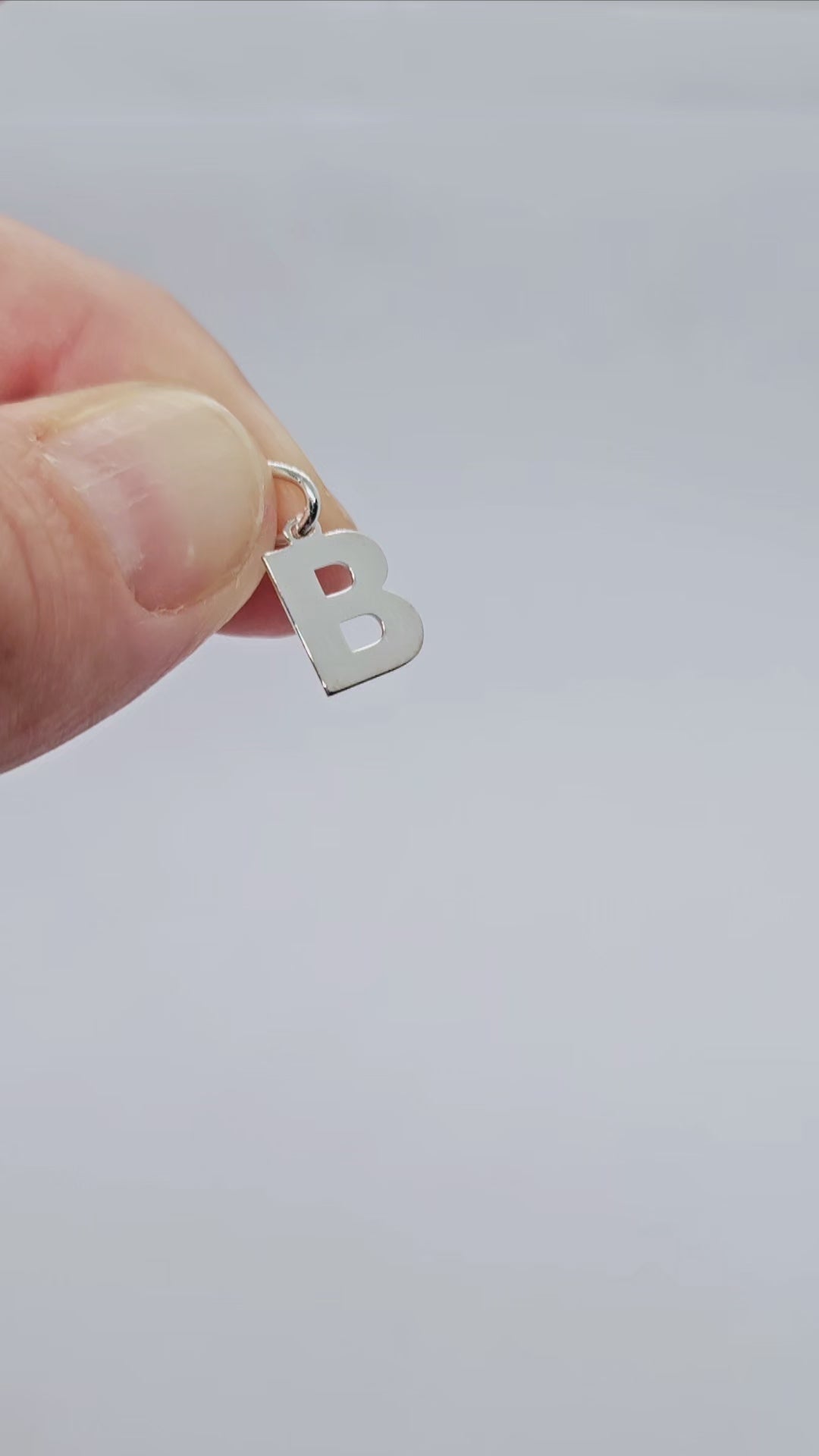 925 Sterling Silver Alphabet BOLD Initial Pendant Charm