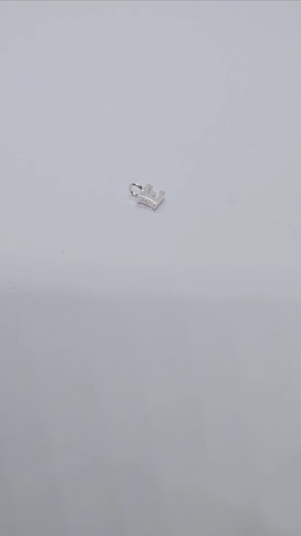 925 Sterling Silver Alphabet Initial Small Letter Pendant Charm