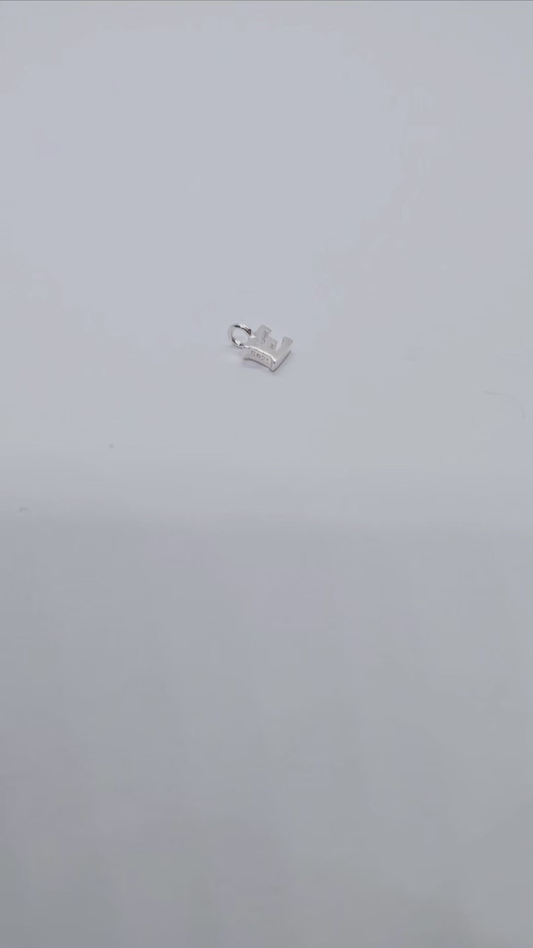 925 Sterling Silver Alphabet Initial Small Letter Pendant Charm